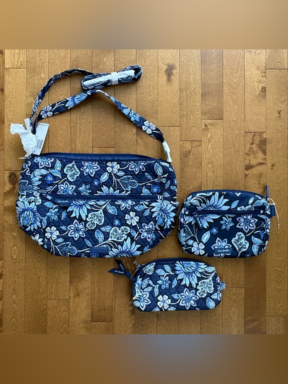 Vera Bradley Tropics Tapestry 3-Pc Set Crossbody Belt Bag Pouch